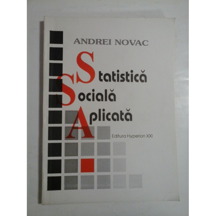 STATISTICA  SOCIALA  APLICATA  -  Andrei  NOVAC